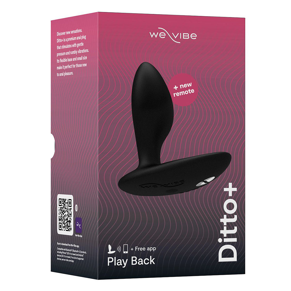 Ditto+ Satin Black – Rechargeable, Discreet, Intimate Wellness Accessory – Quiet, Rechargeable, Waterproof, Couples & Solo Use, Discreet Intimate Wellness Accessory
