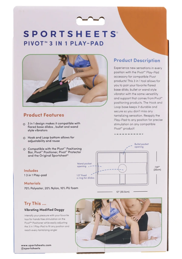 Pivot 3 in 1 Play-pad – Rechargeable, Discreet, Intimate Wellness Accessory – Quiet, Rechargeable, Waterproof, Couples & Solo Use, Discreet Intimate Wellness Accessory