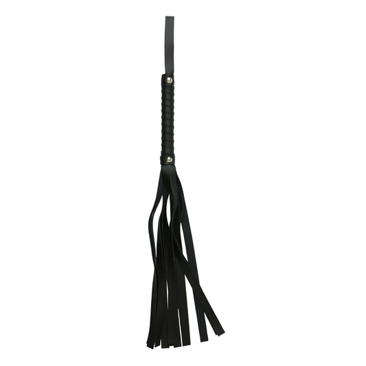 Black Faux Leather Flogger – Rechargeable, Discreet, Intimate Wellness Accessory – Quiet, Rechargeable, Waterproof, Couples & Solo Use, Discreet Intimate Wellness Accessory
