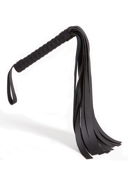 Black Faux Leather Flogger – Rechargeable, Discreet, Intimate Wellness Accessory – Quiet, Rechargeable, Waterproof, Couples & Solo Use, Discreet Intimate Wellness Accessory