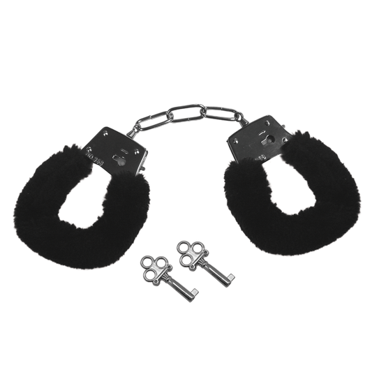 Furry Handcuffs: Black – Rechargeable, Discreet, Intimate Wellness Accessory – Quiet, Rechargeable, Waterproof, Couples & Solo Use, Discreet Intimate Wellness Accessory