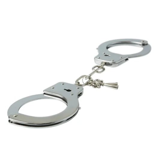 Classic Metal Handcuffs – Rechargeable, Discreet, Intimate Wellness Accessory – Quiet, Rechargeable, Waterproof, Couples & Solo Use, Discreet Intimate Wellness Accessory