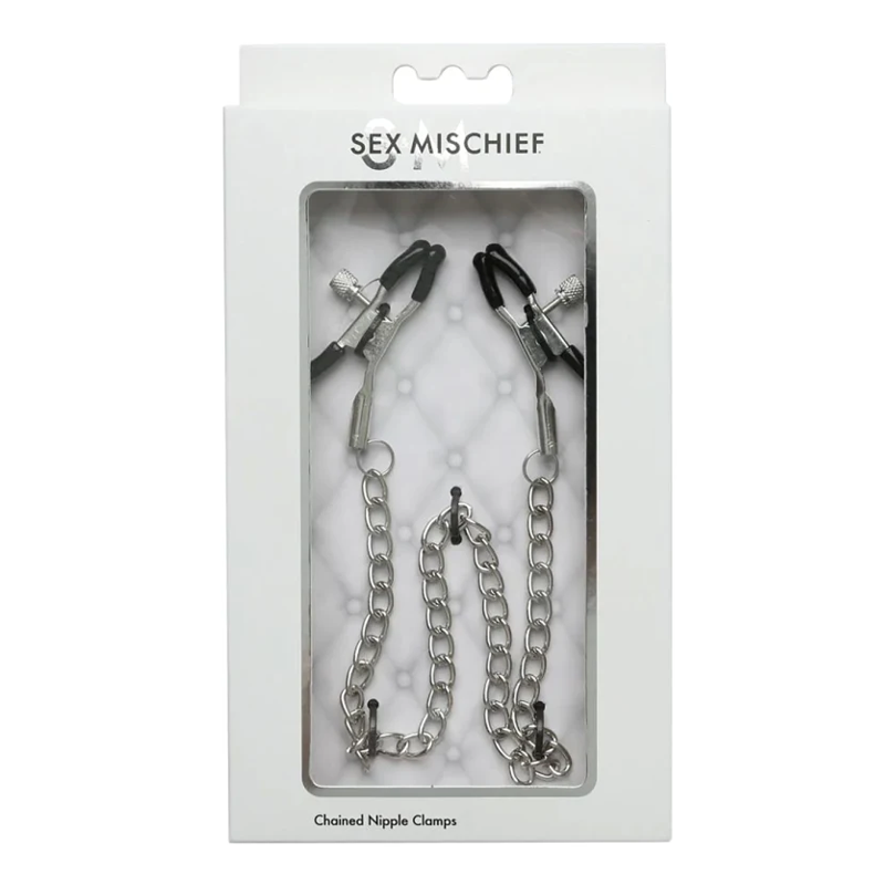 Chained Nipple Clamps – Rechargeable, Discreet, Intimate Wellness Accessory – Quiet, Rechargeable, Waterproof, Couples & Solo Use, Discreet Intimate Wellness Accessory