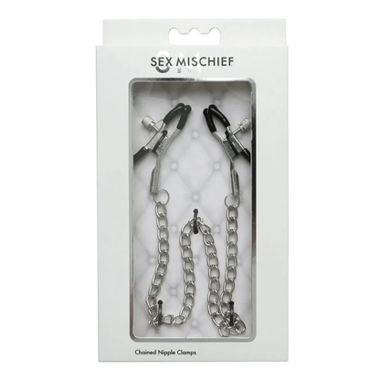 Chained Nipple Clamps – Rechargeable, Discreet, Intimate Wellness Accessory – Quiet, Rechargeable, Waterproof, Couples & Solo Use, Discreet Intimate Wellness Accessory