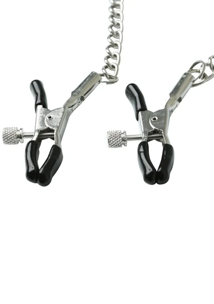 Chained Nipple Clamps – Rechargeable, Discreet, Intimate Wellness Accessory – Quiet, Rechargeable, Waterproof, Couples & Solo Use, Discreet Intimate Wellness Accessory