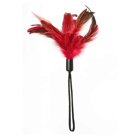Pleasure Feather - Red – Rechargeable, Discreet, Intimate Wellness Accessory – Quiet, Rechargeable, Waterproof, Couples & Solo Use, Discreet Intimate Wellness Accessory