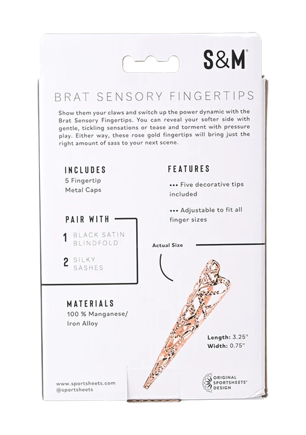 Brat Sensory Fingertips – Rechargeable, Discreet, Intimate Wellness Accessory – Quiet, Rechargeable, Waterproof, Couples & Solo Use, Discreet Intimate Wellness Accessory