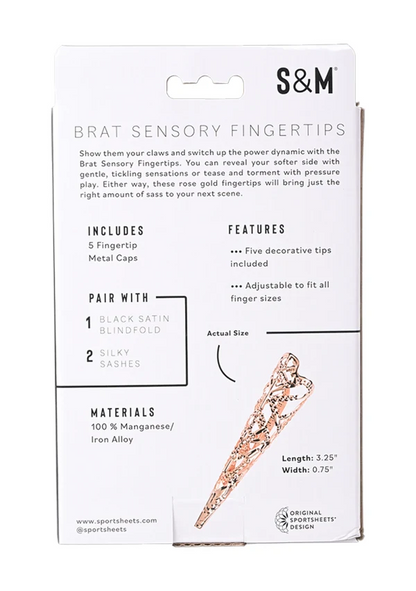 Brat Sensory Fingertips – Rechargeable, Discreet, Intimate Wellness Accessory – Quiet, Rechargeable, Waterproof, Couples & Solo Use, Discreet Intimate Wellness Accessory