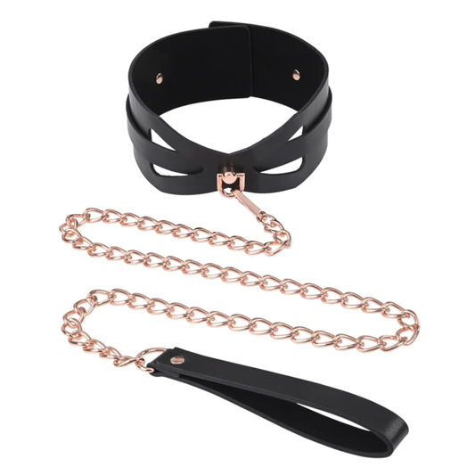 Brat Collar & Leash – Rechargeable, Discreet, Intimate Wellness Accessory – Quiet, Rechargeable, Waterproof, Couples & Solo Use, Discreet Intimate Wellness Accessory