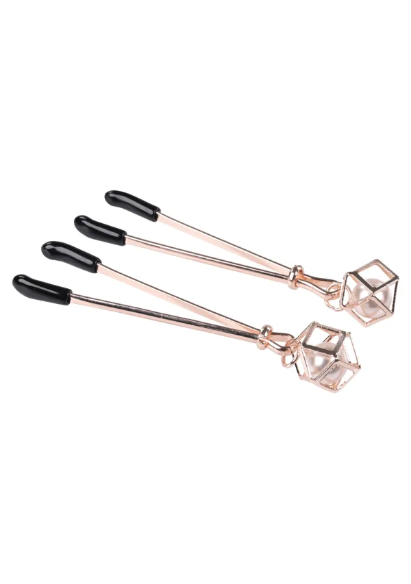 Brat Pearl Nipple Clips – Rechargeable, Discreet, Intimate Wellness Accessory – Quiet, Rechargeable, Waterproof, Couples & Solo Use, Discreet Intimate Wellness Accessory