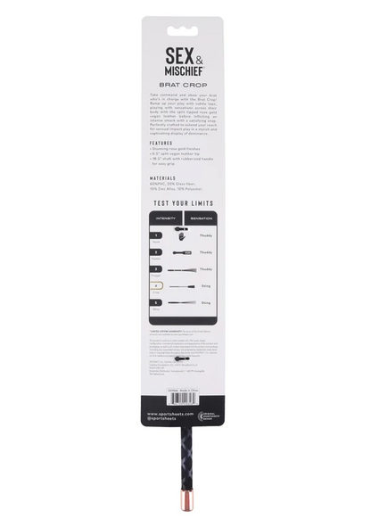 Brat Crop – Rechargeable, Discreet, Intimate Wellness Accessory – Quiet, Rechargeable, Waterproof, Couples & Solo Use, Discreet Intimate Wellness Accessory