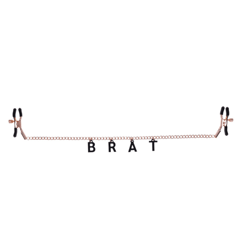 Brat Charmed Nipple Clamps – Rechargeable, Discreet, Intimate Wellness Accessory – Quiet, Rechargeable, Waterproof, Couples & Solo Use, Discreet Intimate Wellness Accessory