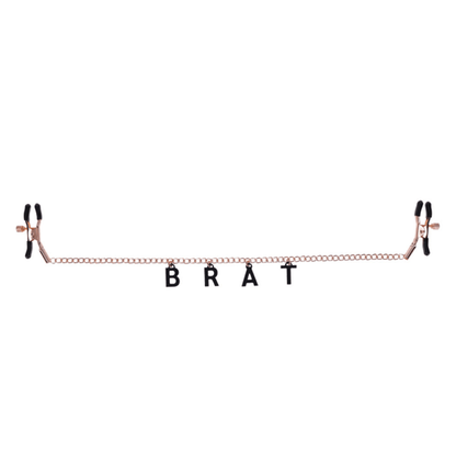 Brat Charmed Nipple Clamps – Rechargeable, Discreet, Intimate Wellness Accessory – Quiet, Rechargeable, Waterproof, Couples & Solo Use, Discreet Intimate Wellness Accessory