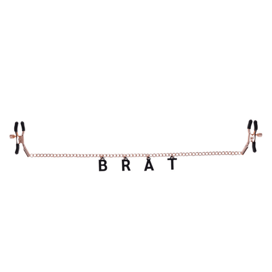 Brat Charmed Nipple Clamps – Rechargeable, Discreet, Intimate Wellness Accessory – Quiet, Rechargeable, Waterproof, Couples & Solo Use, Discreet Intimate Wellness Accessory