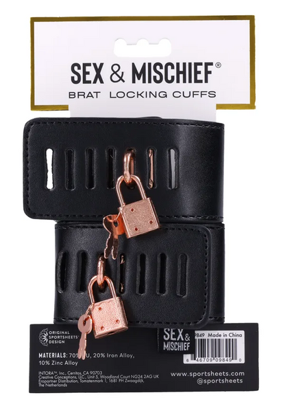 Brat Locking Cuffs – Rechargeable, Discreet, Intimate Wellness Accessory – Quiet, Rechargeable, Waterproof, Couples & Solo Use, Discreet Intimate Wellness Accessory