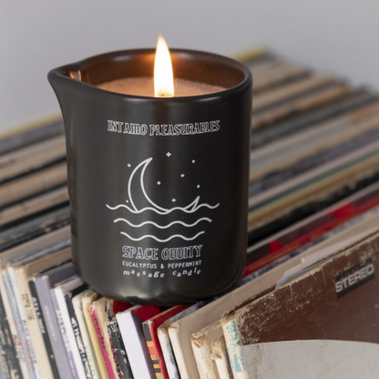 Space Oddity Massage Candle - Eucalyptus Peppermint – Rechargeable, Discreet, Intimate Wellness Accessory – Quiet, Rechargeable, Waterproof, Couples & Solo Use, Discreet Intimate Wellness Accessory