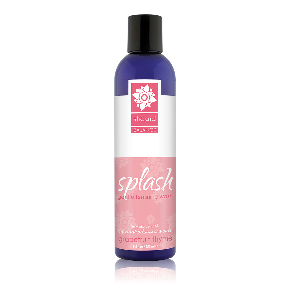 Balance Splash Feminine Wash  Grapefruit Thyme 8.5 oz/255 ml – Rechargeable, Discreet, Intimate Wellness Accessory – Quiet, Rechargeable, Waterproof, Couples & Solo Use, Discreet Intimate Wellness Accessory