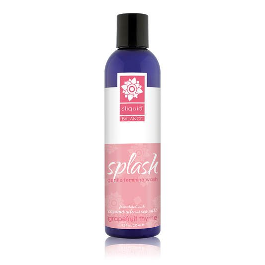 Balance Splash Feminine Wash  Grapefruit Thyme 8.5 oz/255 ml – Rechargeable, Discreet, Intimate Wellness Accessory – Quiet, Rechargeable, Waterproof, Couples & Solo Use, Discreet Intimate Wellness Accessory