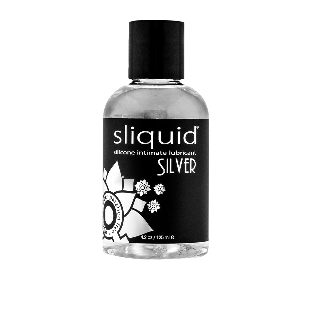 Sliquid Silver Silicone lubricant 4.2oz – Rechargeable, Discreet, Intimate Wellness Accessory – Quiet, Rechargeable, Waterproof, Couples & Solo Use, Discreet Intimate Wellness Accessory