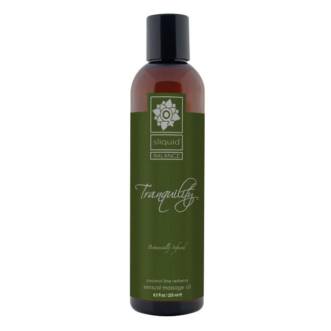 Sliquid Massage Oil Tranquility 8.5oz – Rechargeable, Discreet, Intimate Wellness Accessory – Quiet, Rechargeable, Waterproof, Couples & Solo Use, Discreet Intimate Wellness Accessory