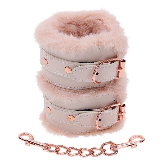 Peaches ‘n CreaMe Fur Handcuffs – Rechargeable, Discreet, Intimate Wellness Accessory – Quiet, Rechargeable, Waterproof, Couples & Solo Use, Discreet Intimate Wellness Accessory