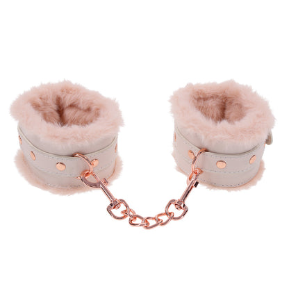 Peaches ‘n CreaMe Fur Handcuffs – Rechargeable, Discreet, Intimate Wellness Accessory – Quiet, Rechargeable, Waterproof, Couples & Solo Use, Discreet Intimate Wellness Accessory