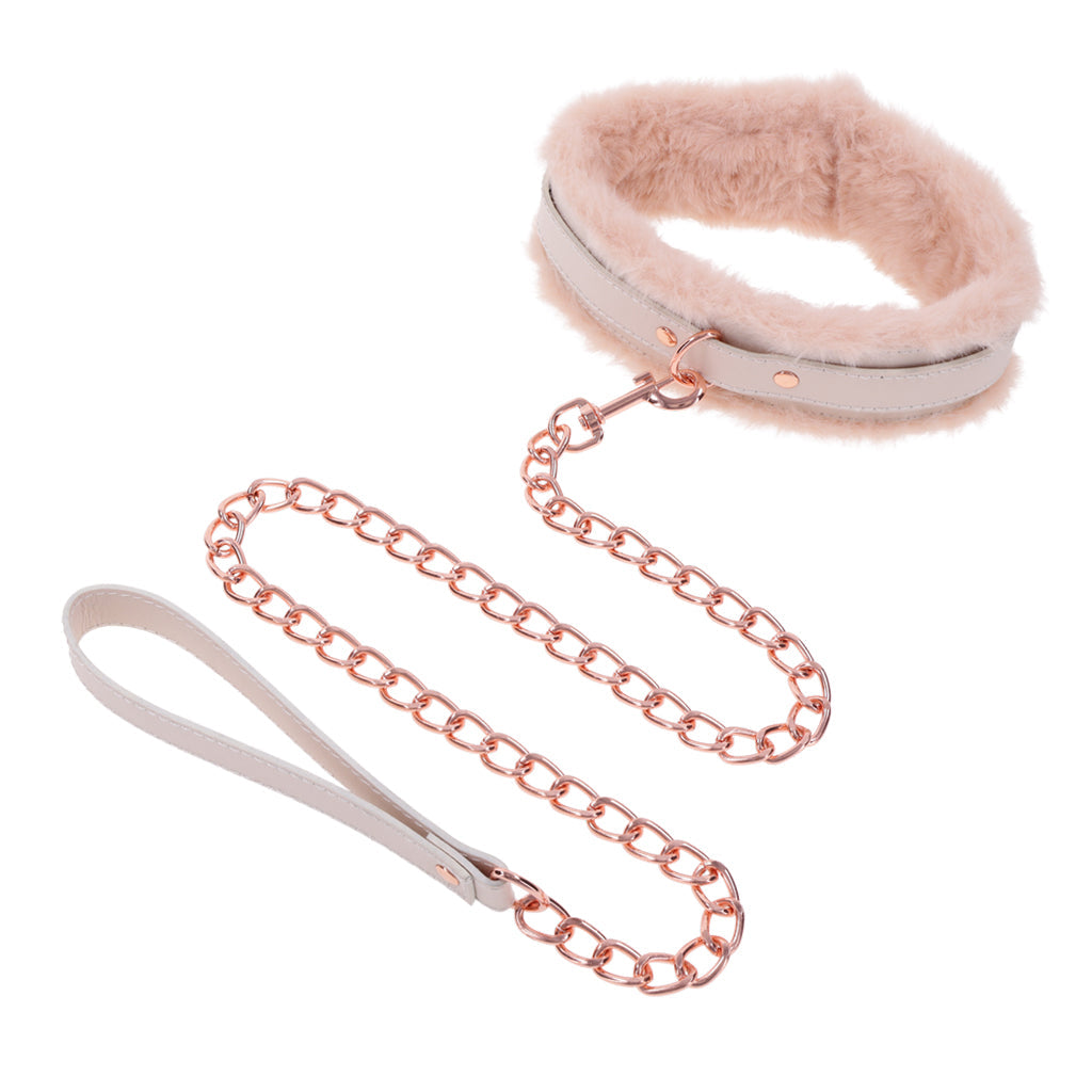 Peaches ‘n CreaMe Fur Collar & Leash – Rechargeable, Discreet, Intimate Wellness Accessory – Quiet, Rechargeable, Waterproof, Couples & Solo Use, Discreet Intimate Wellness Accessory