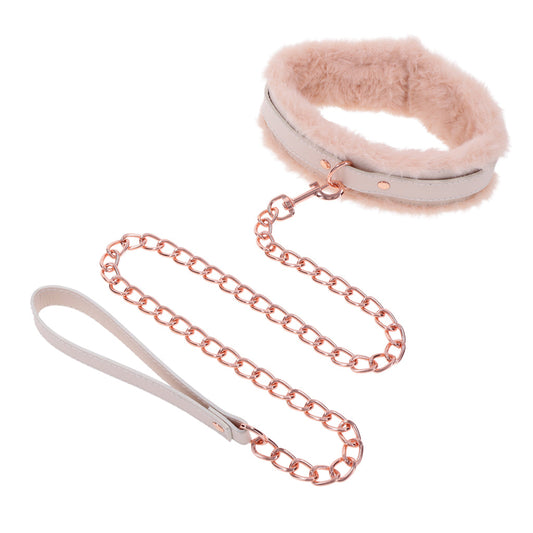 Peaches ‘n CreaMe Fur Collar & Leash – Rechargeable, Discreet, Intimate Wellness Accessory – Quiet, Rechargeable, Waterproof, Couples & Solo Use, Discreet Intimate Wellness Accessory