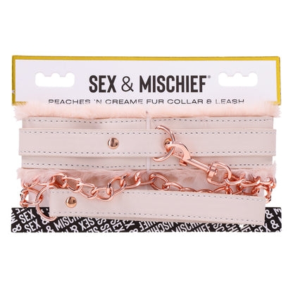 Peaches ‘n CreaMe Fur Collar & Leash – Rechargeable, Discreet, Intimate Wellness Accessory – Quiet, Rechargeable, Waterproof, Couples & Solo Use, Discreet Intimate Wellness Accessory