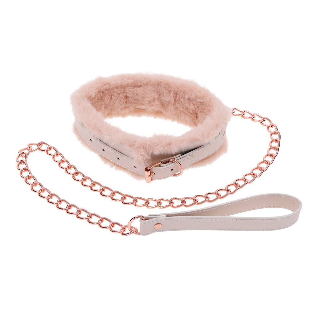 Peaches ‘n CreaMe Fur Collar & Leash – Rechargeable, Discreet, Intimate Wellness Accessory – Quiet, Rechargeable, Waterproof, Couples & Solo Use, Discreet Intimate Wellness Accessory