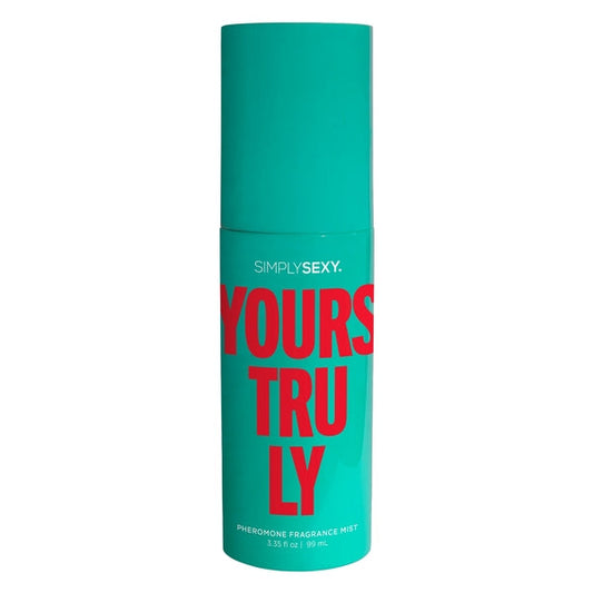 PHEROMONE BODY MIST - YOURS  TRULY - 3.35 floz | 99mL – Rechargeable, Discreet, Intimate Wellness Accessory – Quiet, Rechargeable, Waterproof, Couples & Solo Use, Discreet Intimate Wellness Accessory