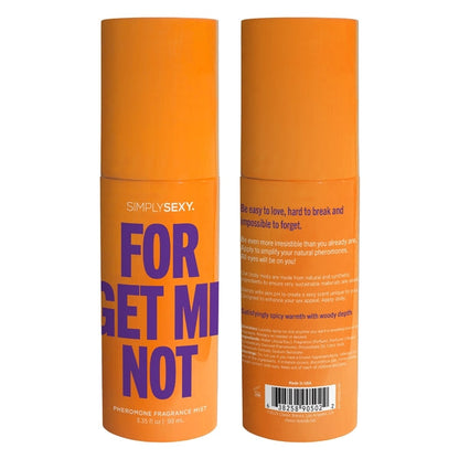 PHEROMONE BODY MIST - FORGET ME  NOT - 3.35 floz | 99mL – Rechargeable, Discreet, Intimate Wellness Accessory – Quiet, Rechargeable, Waterproof, Couples & Solo Use, Discreet Intimate Wellness Accessory