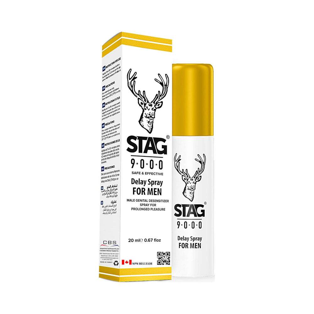 Stag 9000 Delay Spray 20ml – Rechargeable, Discreet, Intimate Wellness Accessory – Quiet, Rechargeable, Waterproof, Couples & Solo Use, Discreet Intimate Wellness Accessory