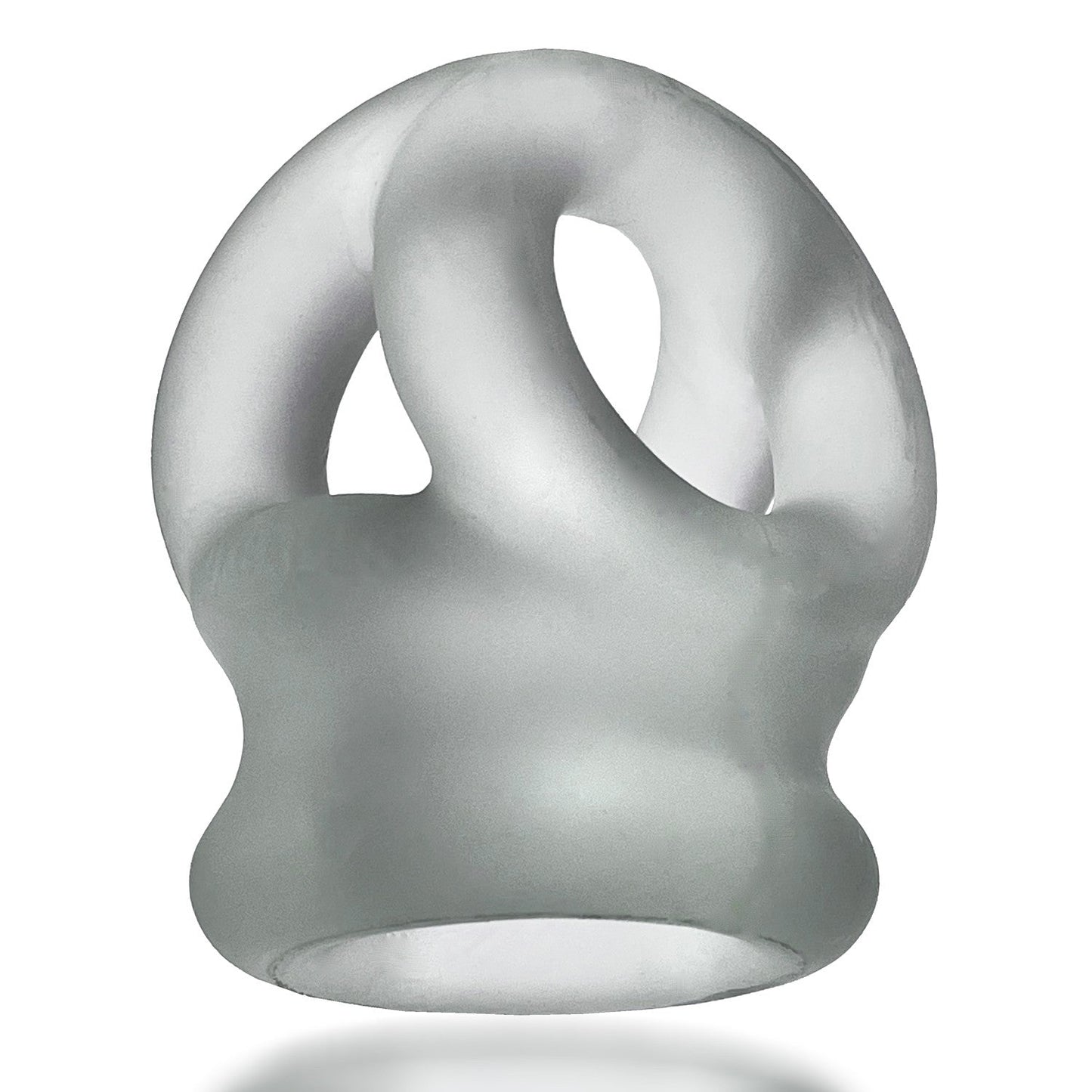 TRI-SQUEEZE, cocksling & ballstretcher - CLEAR ICE – Rechargeable, Discreet, Intimate Wellness Accessory – Quiet, Rechargeable, Waterproof, Couples & Solo Use, Discreet Intimate Wellness Accessory