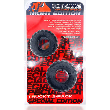 TRUCKT, 2-piece cockring - PLUS+SILICONE special edition - NIGHT – Rechargeable, Discreet, Intimate Wellness Accessory – Quiet, Rechargeable, Waterproof, Couples & Solo Use, Discreet Intimate Wellness Accessory