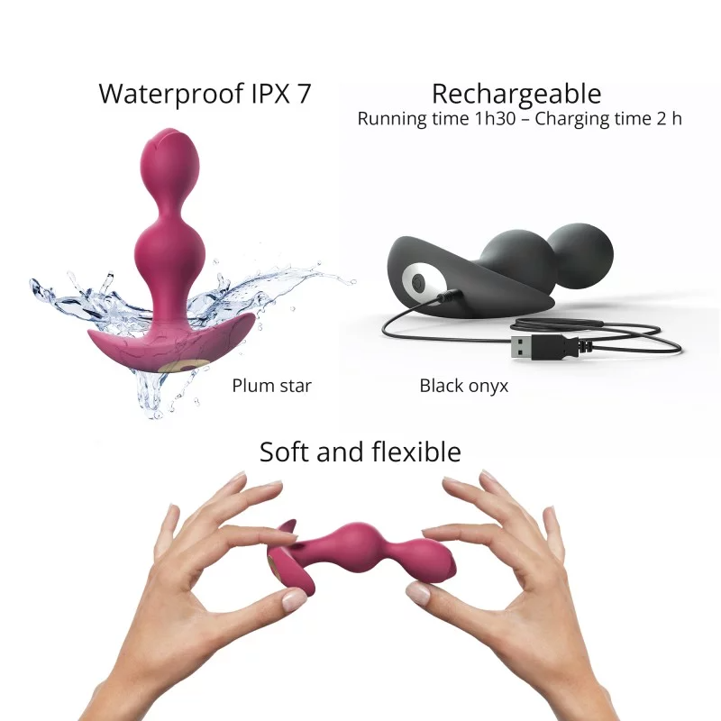 TWINNY BUD - PLUM STAR – Rechargeable, Discreet, Intimate Wellness Accessory – Quiet, Rechargeable, Waterproof, Couples & Solo Use, Discreet Intimate Wellness Accessory