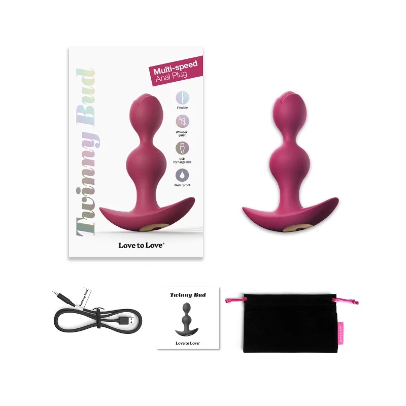 TWINNY BUD - PLUM STAR – Rechargeable, Discreet, Intimate Wellness Accessory – Quiet, Rechargeable, Waterproof, Couples & Solo Use, Discreet Intimate Wellness Accessory