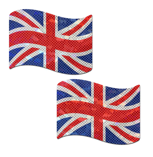 Union Jack UK Glittering Flag Pasties * – Rechargeable, Discreet, Intimate Wellness Accessory – Quiet, Rechargeable, Waterproof, Couples & Solo Use, Discreet Intimate Wellness Accessory