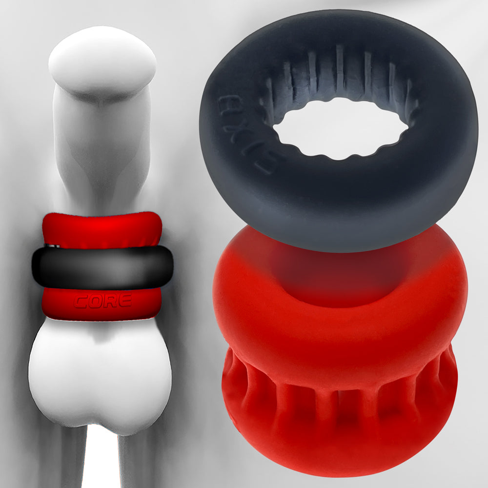 ULTRACORE Core ballstretcher w/ Axis ring RED ICE – Rechargeable, Discreet, Intimate Wellness Accessory – Quiet, Rechargeable, Waterproof, Couples & Solo Use, Discreet Intimate Wellness Accessory
