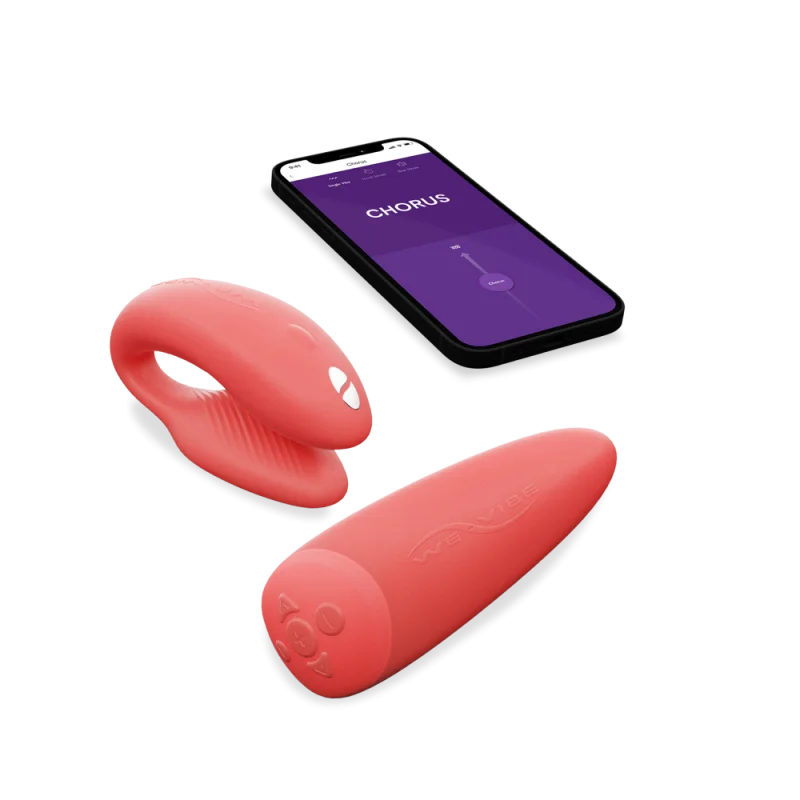 Chorus - Crave Coral – Rechargeable, Discreet, Intimate Wellness Accessory – Quiet, Rechargeable, Waterproof, Couples & Solo Use, Discreet Intimate Wellness Accessory