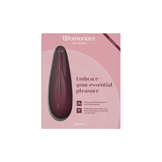 Classic 2 - Bordeaux – Rechargeable, Discreet, Intimate Wellness Accessory – Quiet, Rechargeable, Waterproof, Couples & Solo Use, Discreet Intimate Wellness Accessory