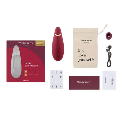 Premium 2 - Bordeaux – Rechargeable, Discreet, Intimate Wellness Accessory – Quiet, Rechargeable, Waterproof, Couples & Solo Use, Discreet Intimate Wellness Accessory