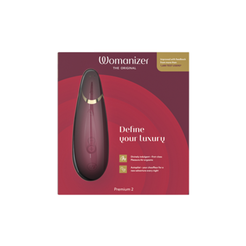 Premium 2 - Bordeaux – Rechargeable, Discreet, Intimate Wellness Accessory – Quiet, Rechargeable, Waterproof, Couples & Solo Use, Discreet Intimate Wellness Accessory