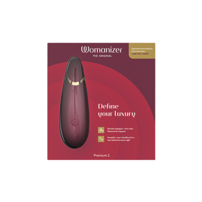 Premium 2 - Bordeaux – Rechargeable, Discreet, Intimate Wellness Accessory – Quiet, Rechargeable, Waterproof, Couples & Solo Use, Discreet Intimate Wellness Accessory