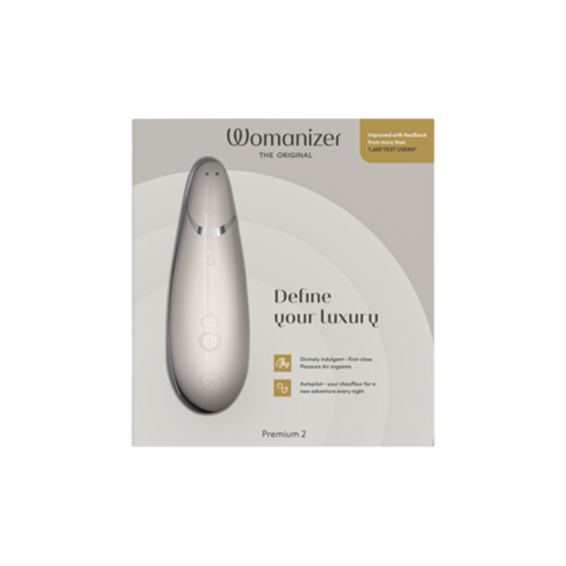Premium 2 - Gray – Rechargeable, Discreet, Intimate Wellness Accessory – Quiet, Rechargeable, Waterproof, Couples & Solo Use, Discreet Intimate Wellness Accessory