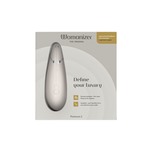 Premium 2 - Gray – Rechargeable, Discreet, Intimate Wellness Accessory – Quiet, Rechargeable, Waterproof, Couples & Solo Use, Discreet Intimate Wellness Accessory