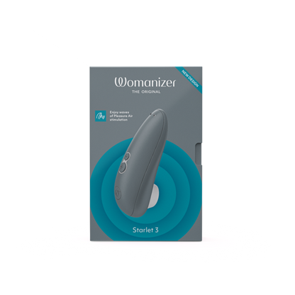 Starlet 3 - Gray – Rechargeable, Discreet, Intimate Wellness Accessory – Quiet, Rechargeable, Waterproof, Couples & Solo Use, Discreet Intimate Wellness Accessory