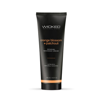 Orange Blossom + Patchouli Massage Cream 4oz – Rechargeable, Discreet, Intimate Wellness Accessory – Quiet, Rechargeable, Waterproof, Couples & Solo Use, Discreet Intimate Wellness Accessory