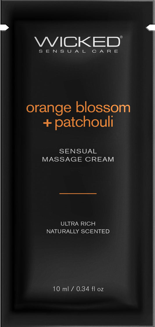 Orange Blossom + Patchouli Massage Cream .34oz – Rechargeable, Discreet, Intimate Wellness Accessory – Quiet, Rechargeable, Waterproof, Couples & Solo Use, Discreet Intimate Wellness Accessory