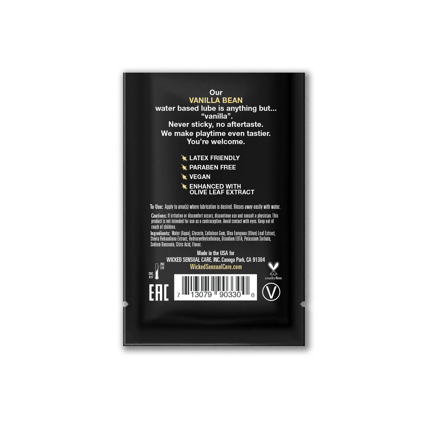 Aqua Vanilla Bean Sachet 3ml/0.10 fl oz – Rechargeable, Discreet, Intimate Wellness Accessory – Quiet, Rechargeable, Waterproof, Couples & Solo Use, Discreet Intimate Wellness Accessory